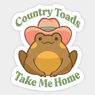 Country Toads Take Me Home Sticker